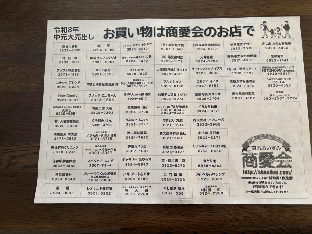 商愛会の対象店舗